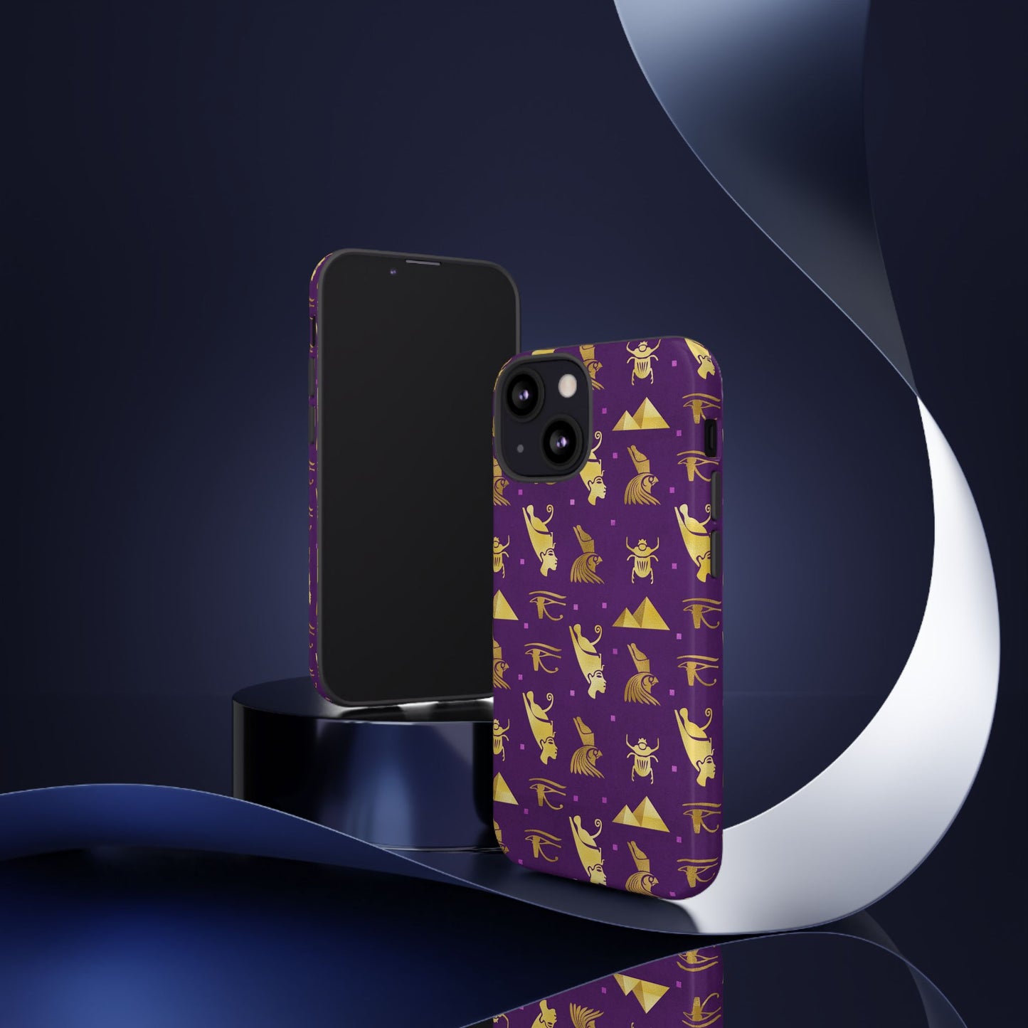 Purple and Gold Egyptian iPhone Tough Cases | Egyptian iPhone Case | Afrocentric iPhone Case