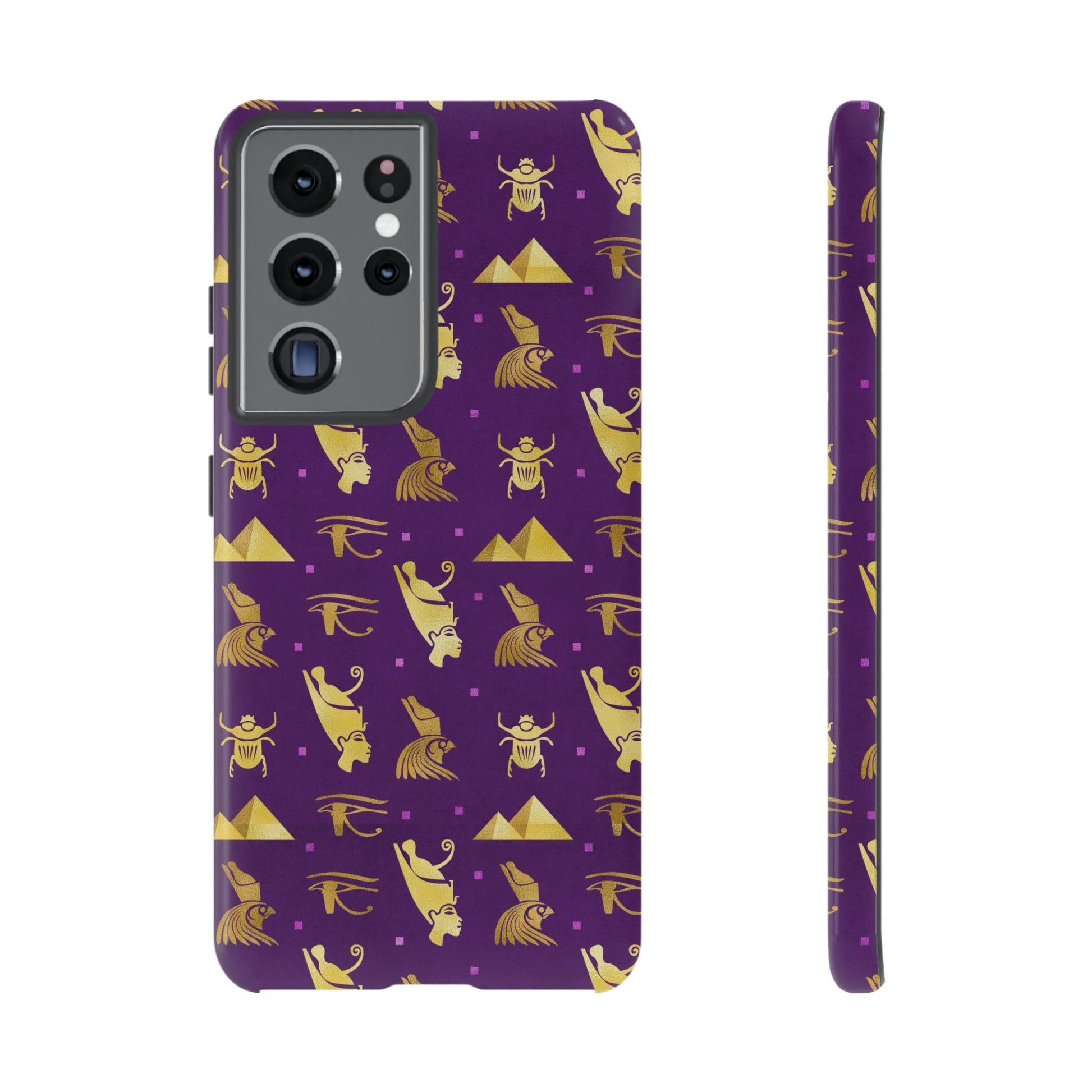 Purple and Gold Egyptian Samsung Tough Cases | African Samsung Case | Afrocentric Samsung Case | Egyptian Samsung Case