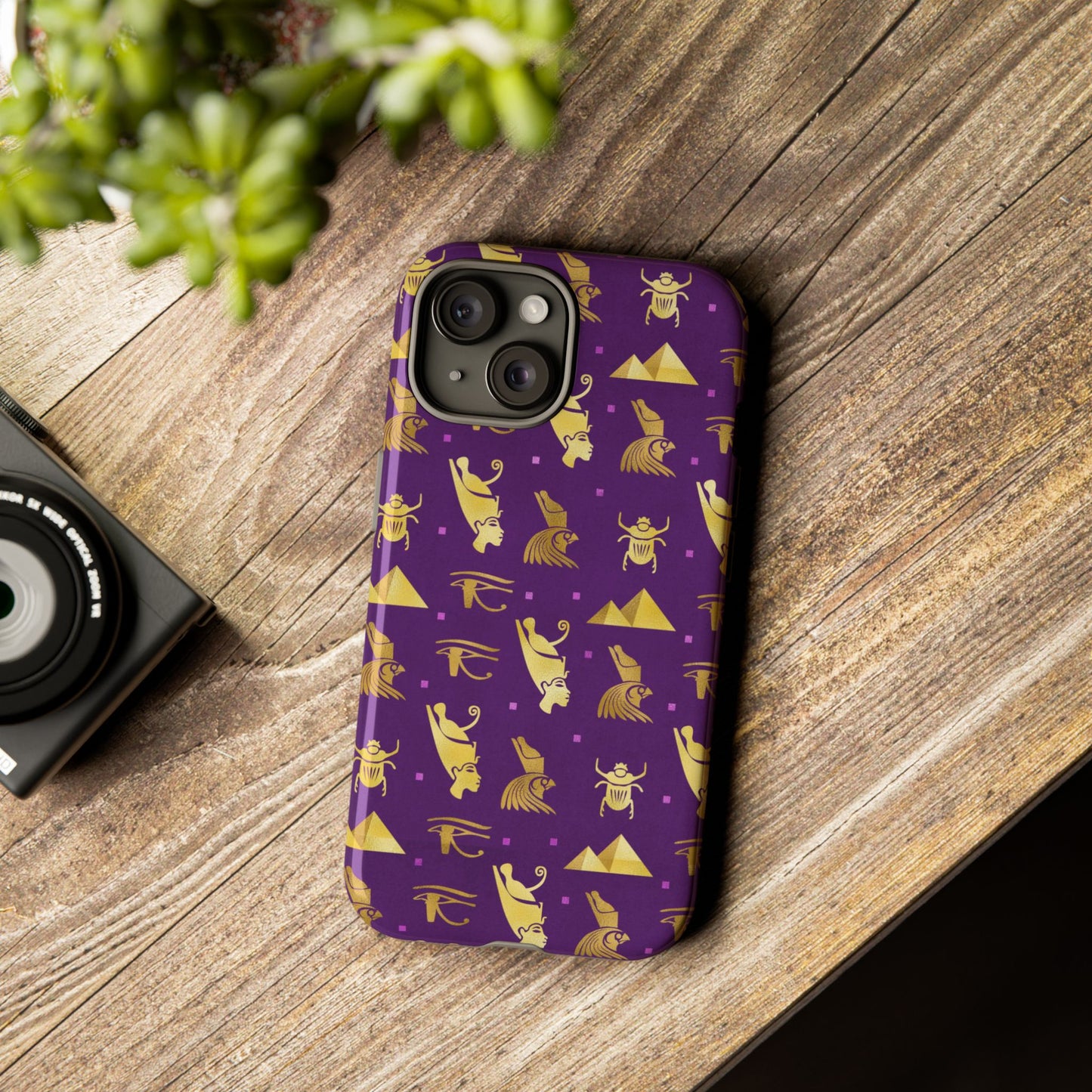 Purple and Gold Egyptian iPhone Tough Cases | Egyptian iPhone Case | Afrocentric iPhone Case