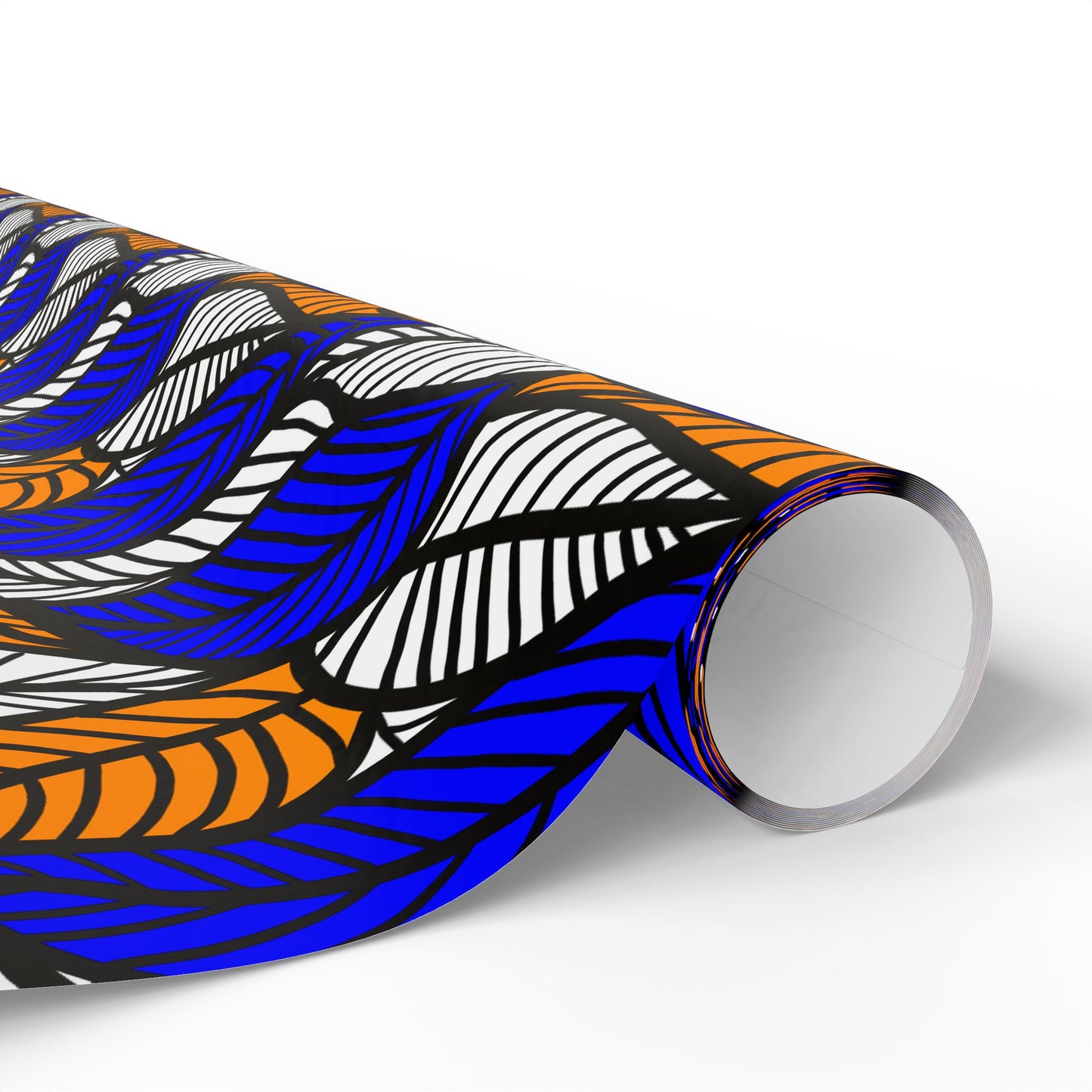 Blue Leaf Ankara Wrapping Papers | African Wrapping Paper | Afrocentric Wrapping Paper