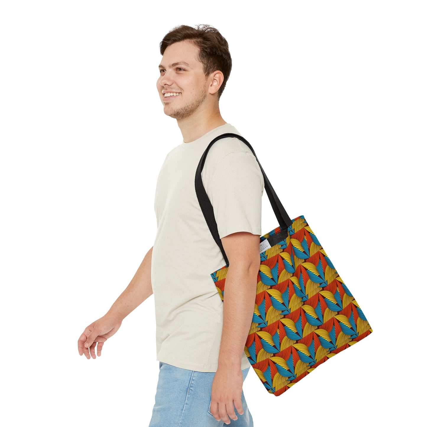 Orange Ankara Tote Bag