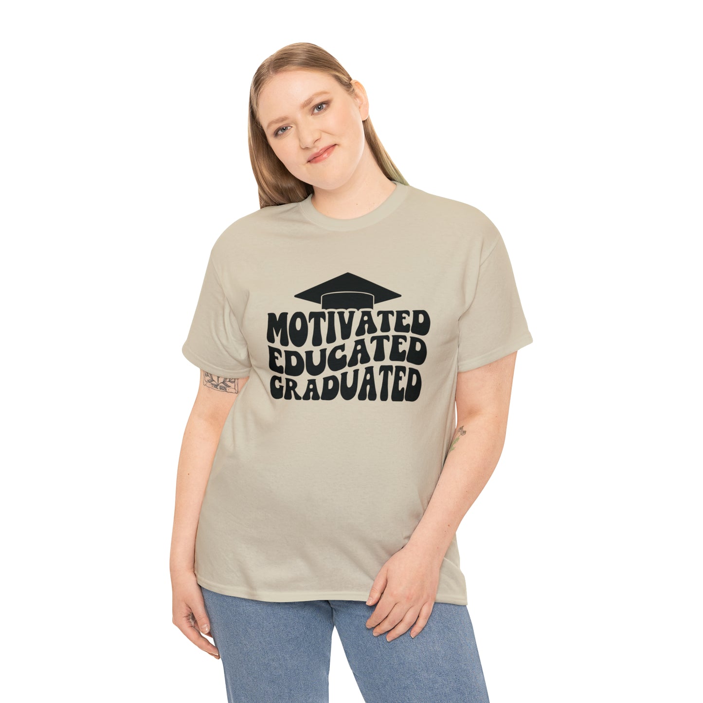 Motivated..Educated..Graduated Cotton Tee