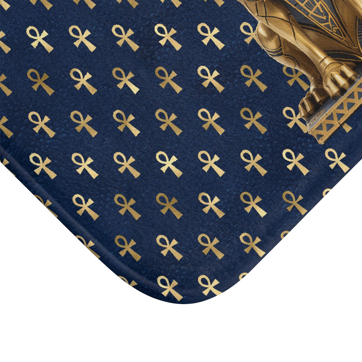 Anubis Blue Egyptian Bath Mat