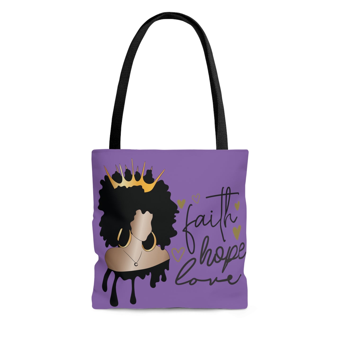Purple Faith...Hope...Love Tote Bag