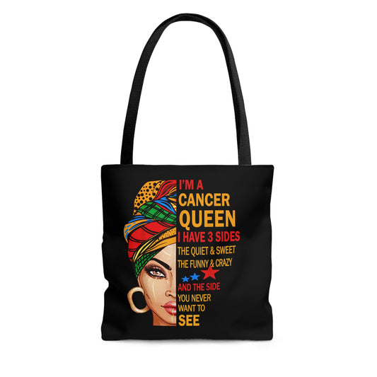 Cancer Queen Tote Bag (Add Your Name!)