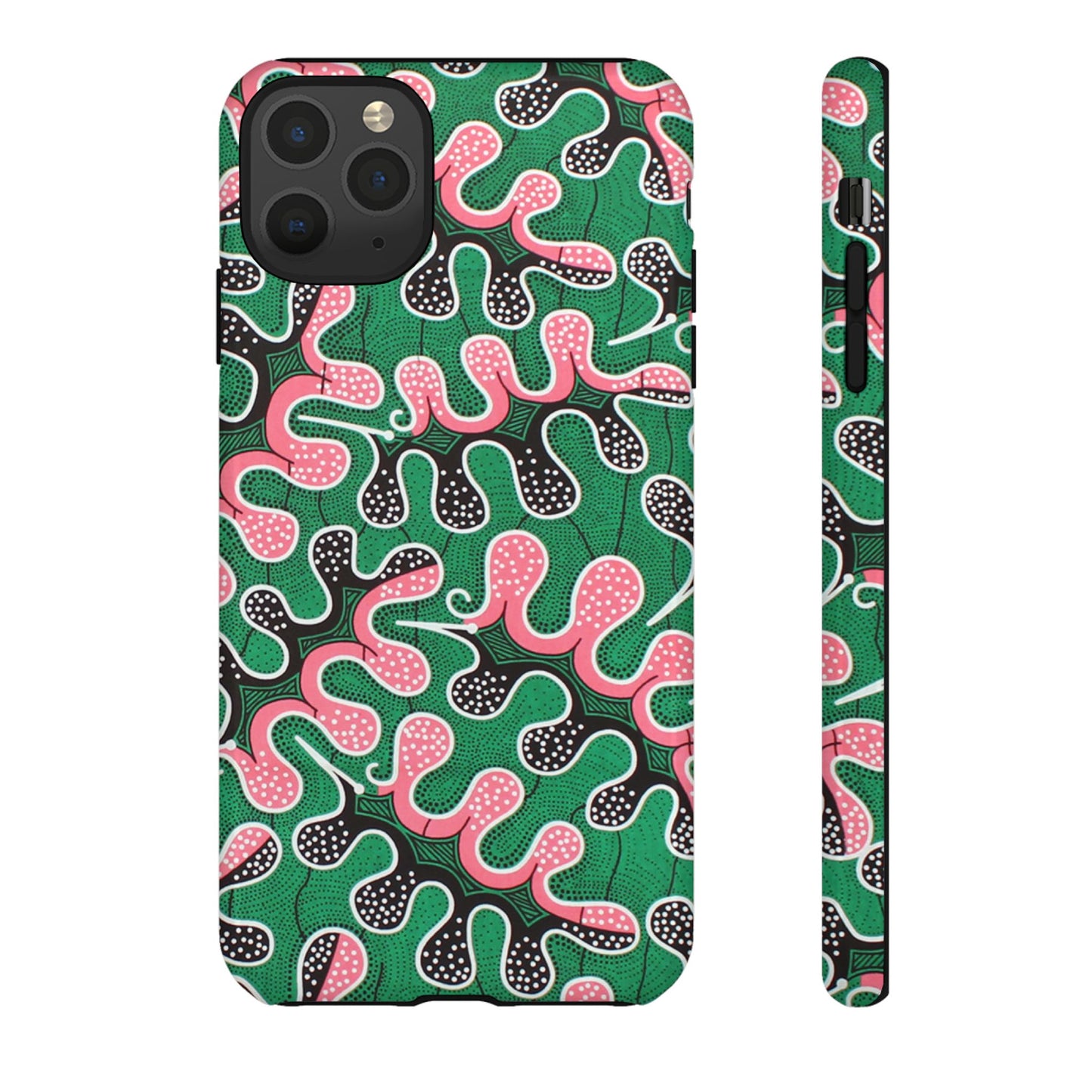 Green Pink iPhone Tough Cases | Ankara iPhone Case | Afrocentric iPhone Case