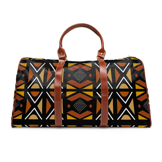 Mudcloth Inspired Waterproof Travel Bag