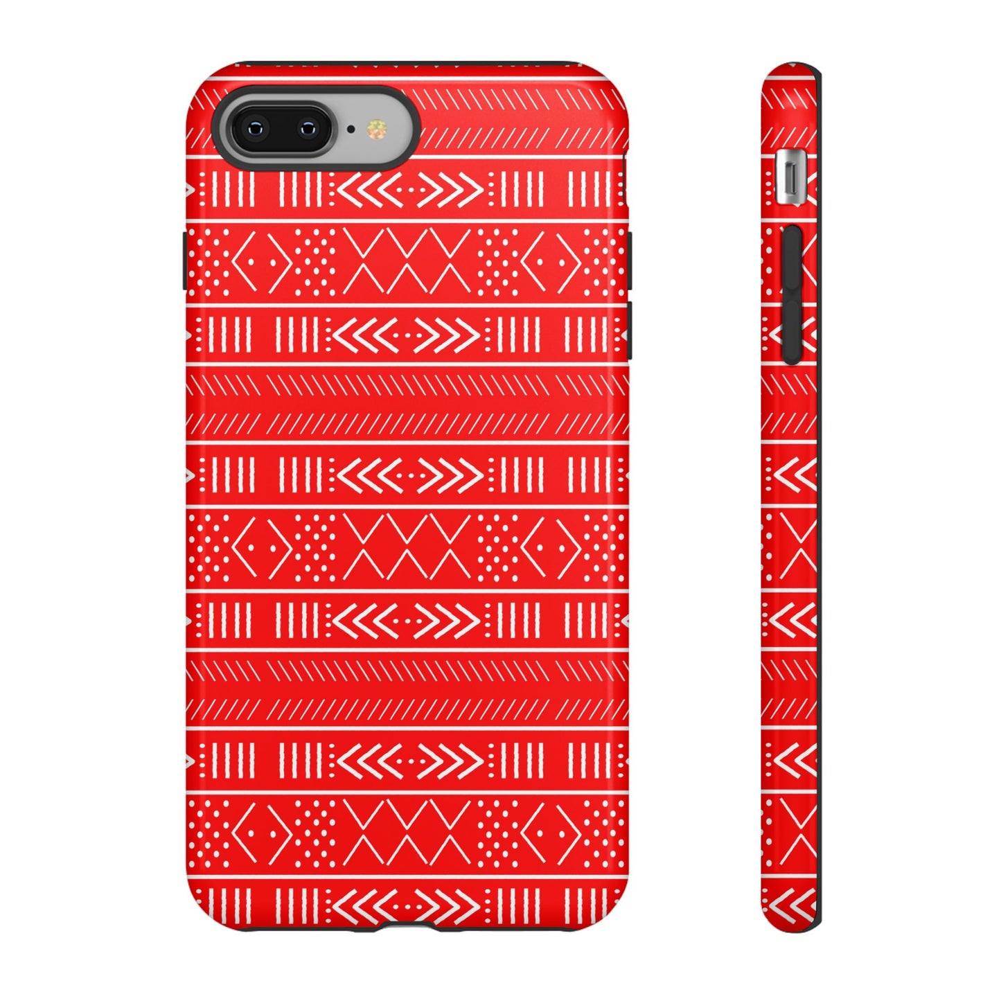 Red and White iPhone Tough Cases | Mudcloth iPhone Case | Afrocentric iPhone Case