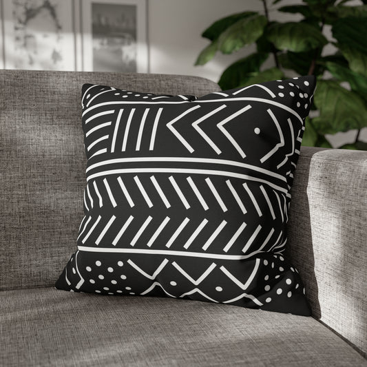 Tribal Square Pillow Case | Afrocentric Pillow Case | Mudcloth Pillow Case