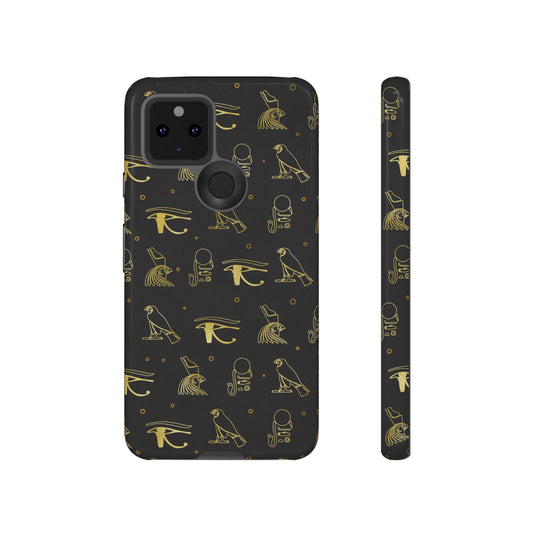 Black Gold Egyptian Google Pixel Tough Cases | African Google Pixel Case | Afrocentric Google Pixel Case | Egyptian Phone Case
