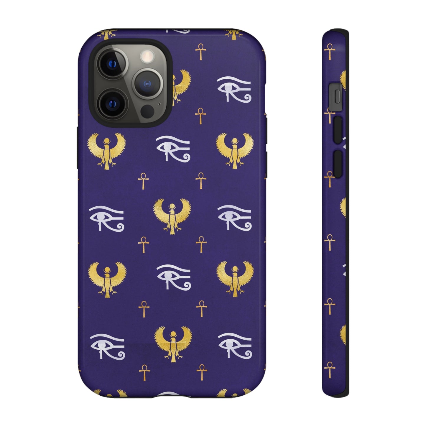 Blue Gold Egyptian iPhone Tough Cases | Egyptian iPhone Case | Afrocentric iPhone Case