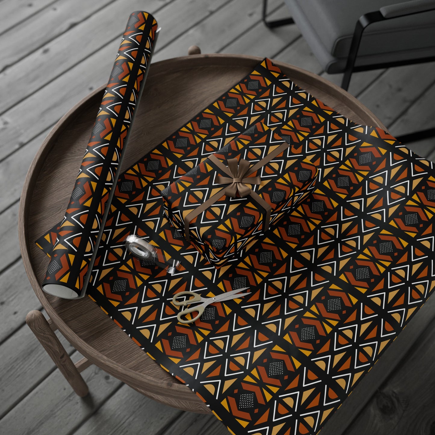 Mudcloth Inspired Wrapping Papers | African Wrapping Paper | Afrocentric Wrapping Paper | Mudcloth Craft Papers