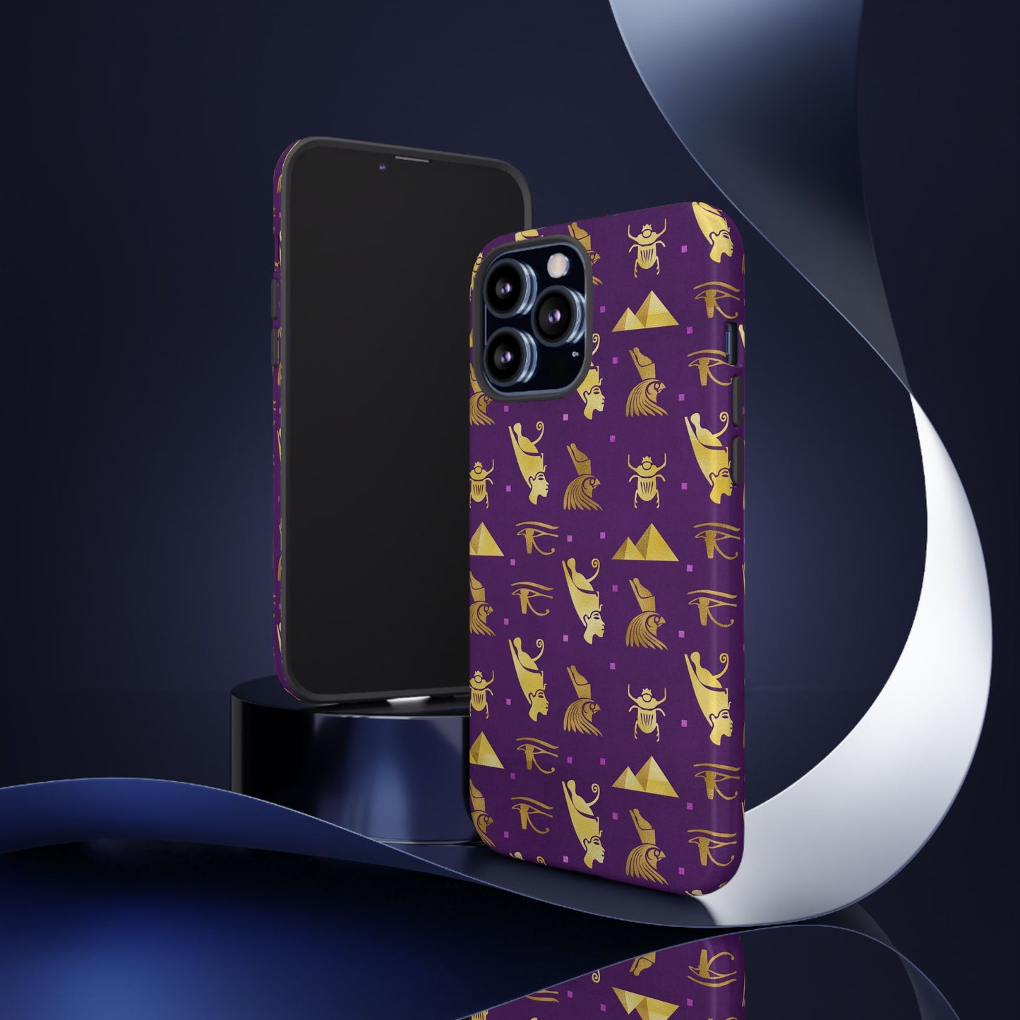 Purple and Gold Egyptian iPhone Tough Cases | Egyptian iPhone Case | Afrocentric iPhone Case