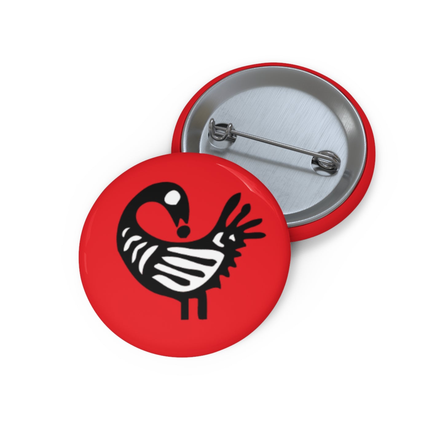 Red Pin Buttons - Sankofa Design | Unique African Accessories & Gifts