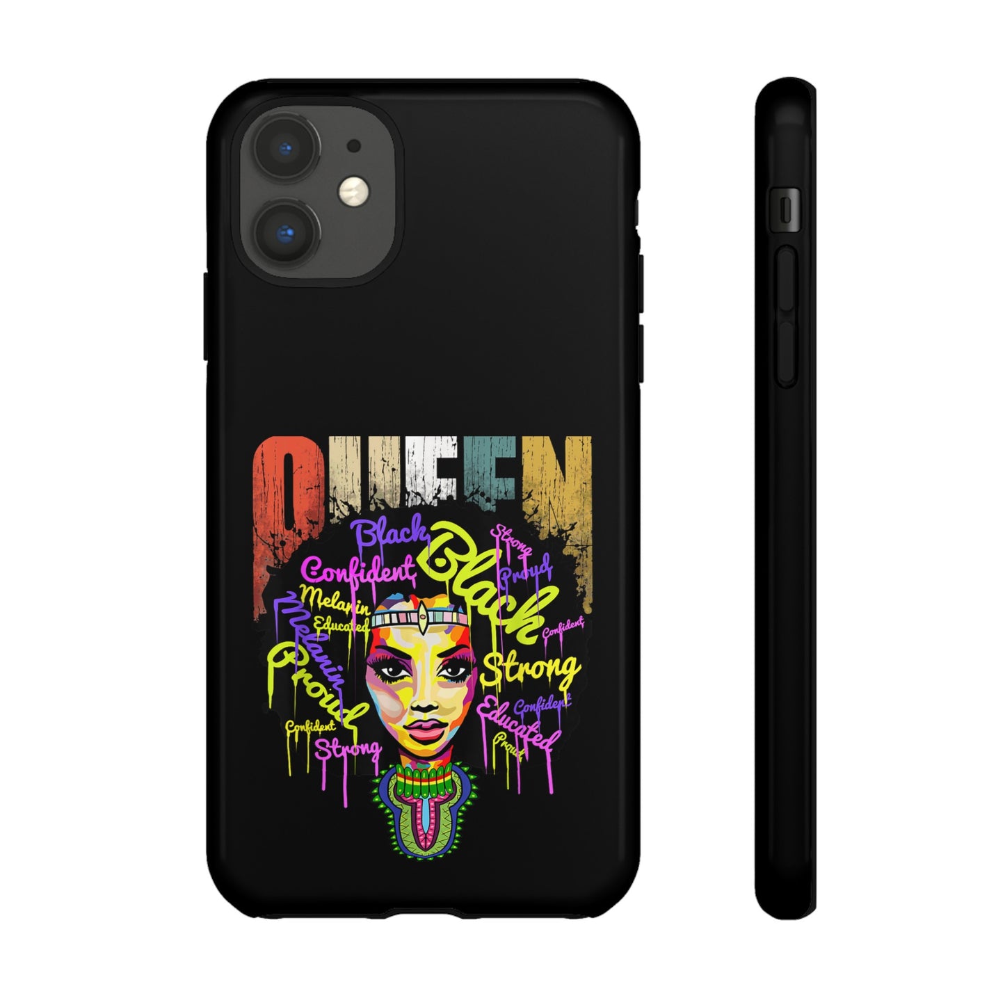 iPhone Black Queen Tough Cases | Ankara iPhone Case | Afrocentric iPhone Case