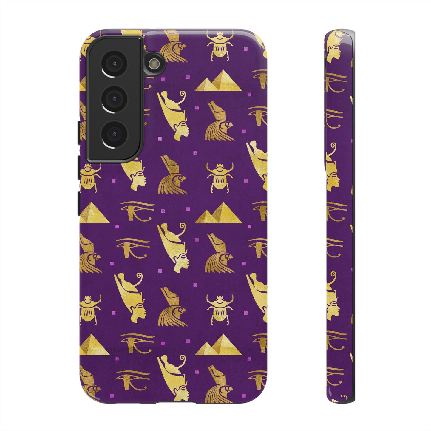 Purple and Gold Egyptian Samsung Tough Cases | African Samsung Case | Afrocentric Samsung Case | Egyptian Samsung Case