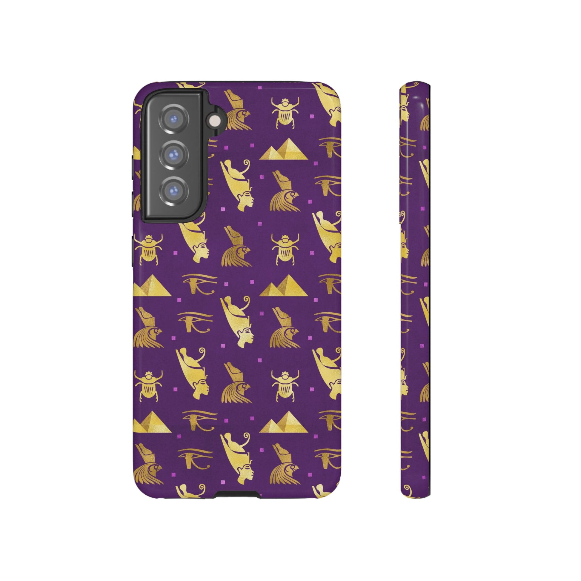 Purple and Gold Egyptian Samsung Tough Cases | African Samsung Case | Afrocentric Samsung Case | Egyptian Samsung Case