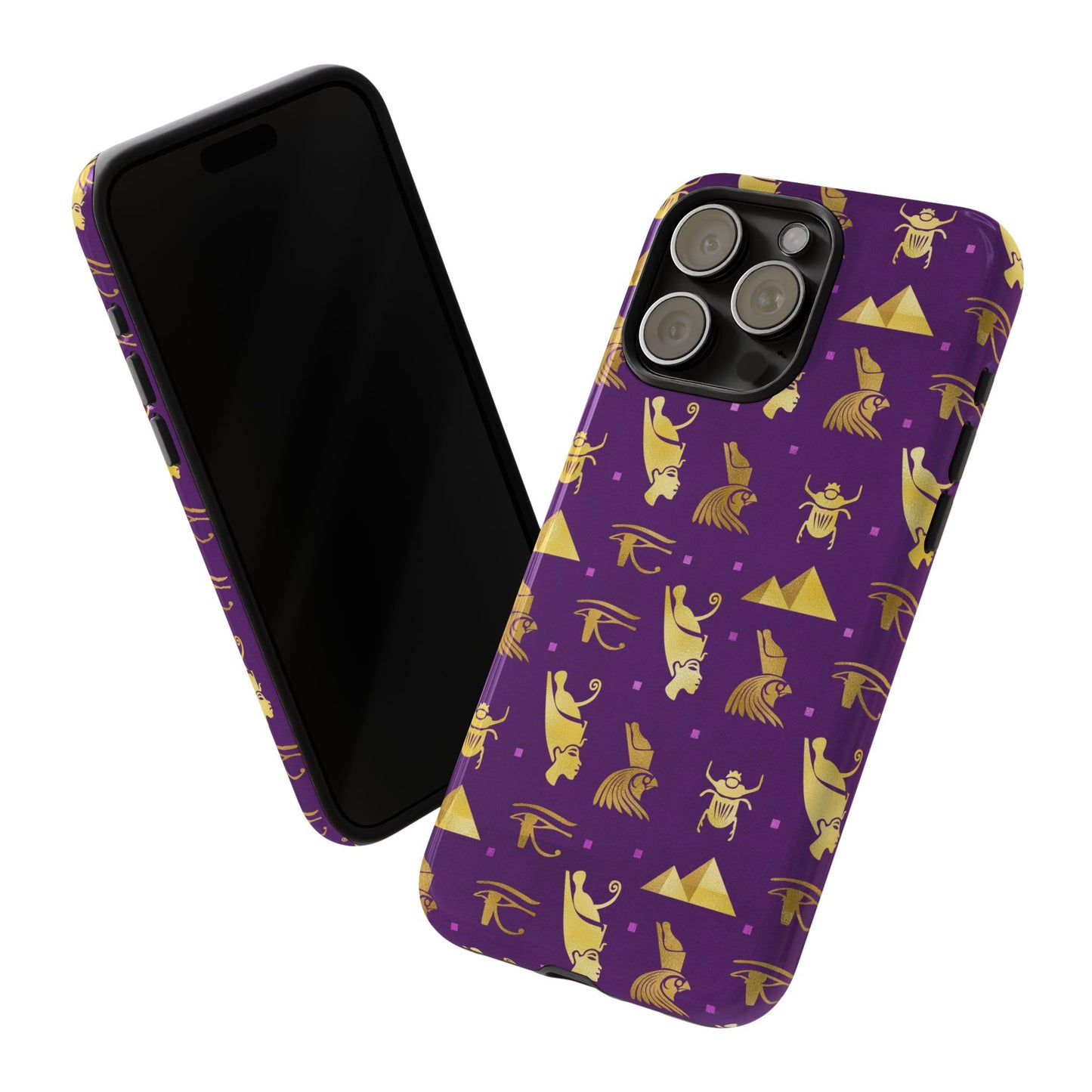 Purple and Gold Egyptian iPhone Tough Cases | Egyptian iPhone Case | Afrocentric iPhone Case