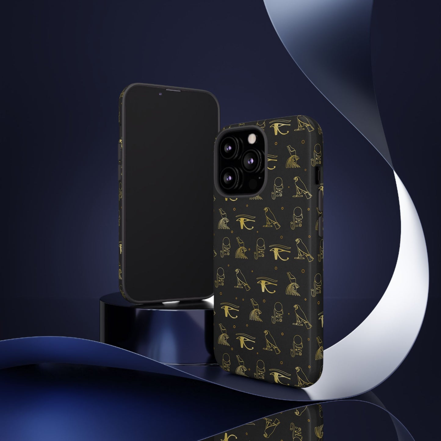 Black Gold Egyptian iPhone Tough Cases | Egyptian iPhone Case | Afrocentric iPhone Case