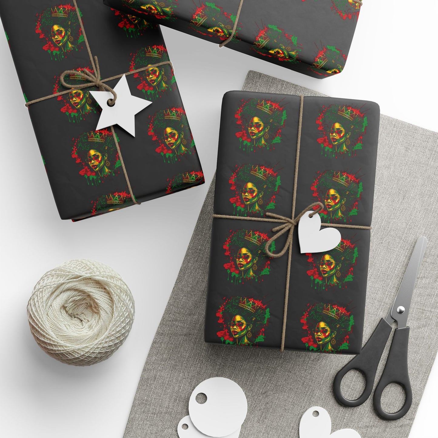 Wrapping Papers - Afro Queen Design