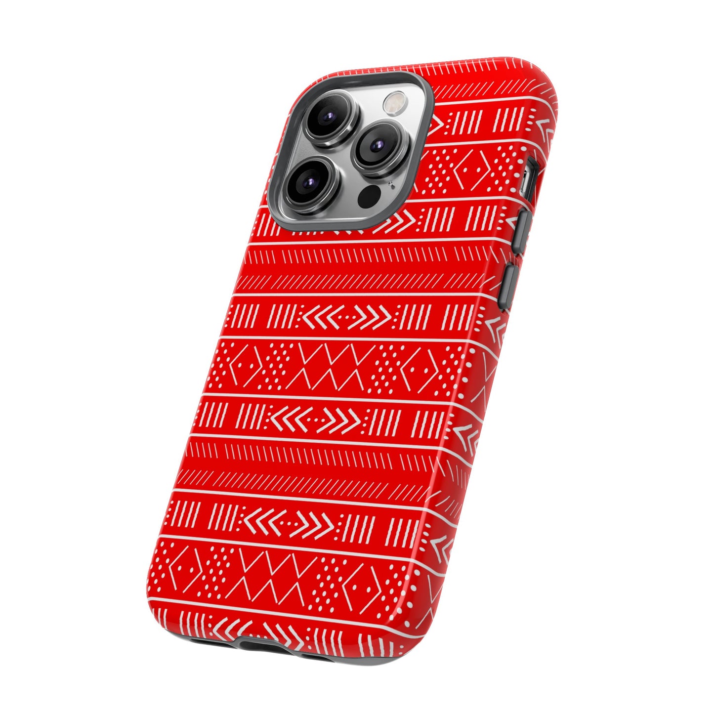 Red and White iPhone Tough Cases | Mudcloth iPhone Case | Afrocentric iPhone Case