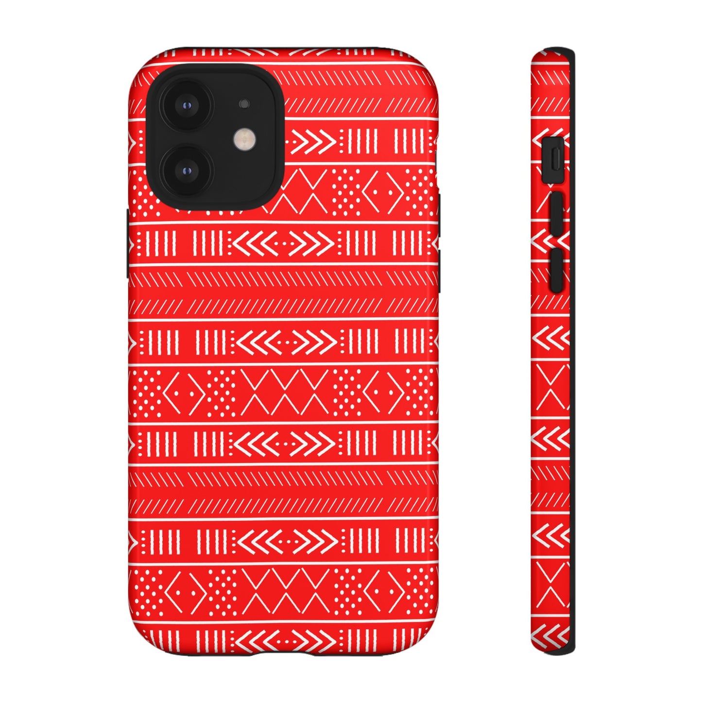 Red and White iPhone Tough Cases | Mudcloth iPhone Case | Afrocentric iPhone Case