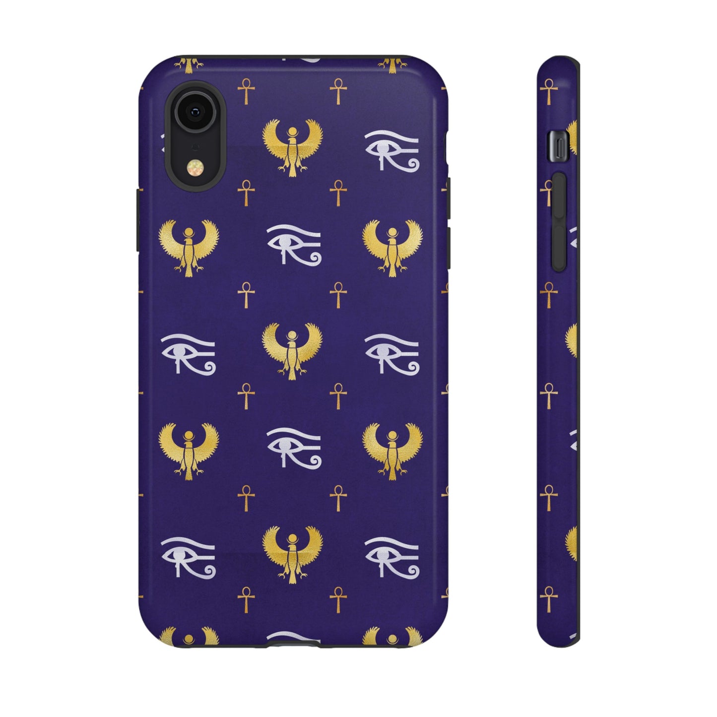 Blue Gold Egyptian iPhone Tough Cases | Egyptian iPhone Case | Afrocentric iPhone Case