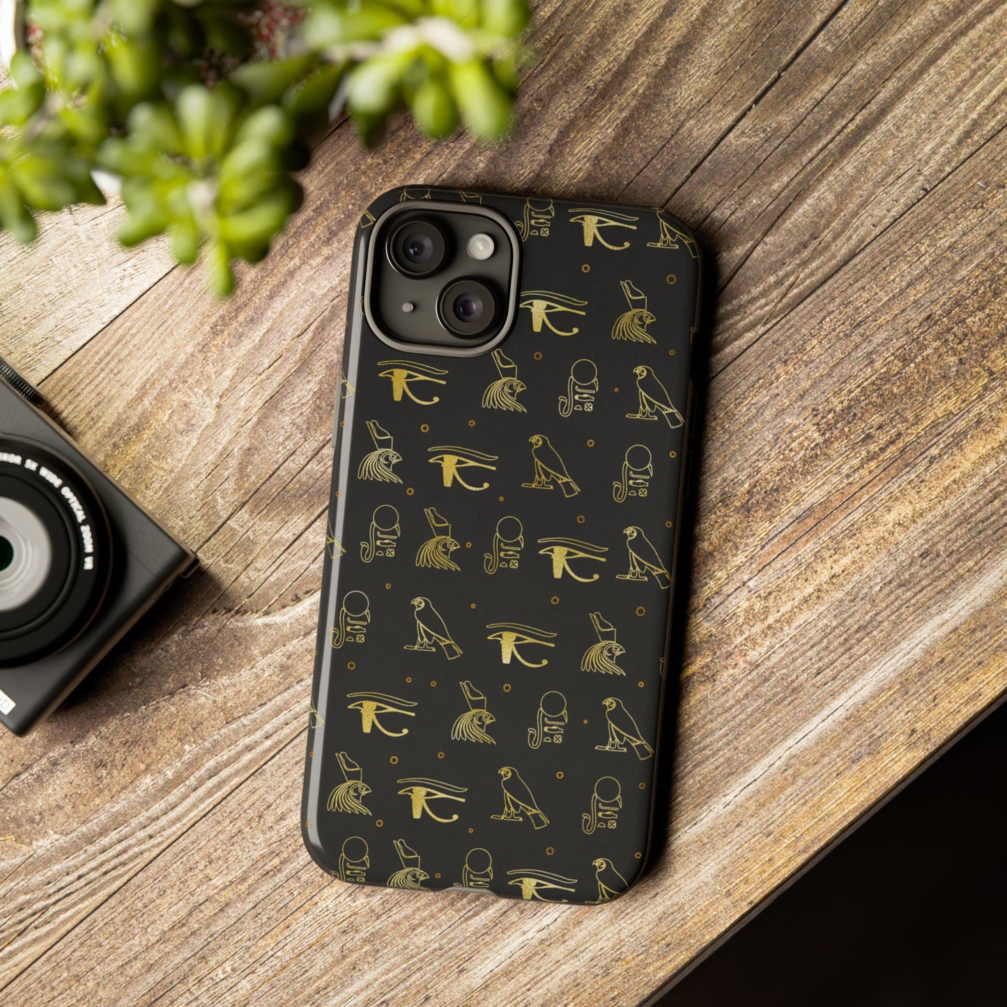Black Gold Egyptian iPhone Tough Cases | Egyptian iPhone Case | Afrocentric iPhone Case