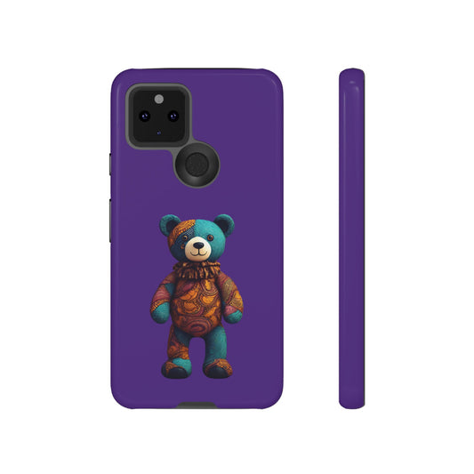 Purple and Blue Bear Google Pixel Tough Cases | African Google Pixel Case | Afrocentric Google Pixel Case