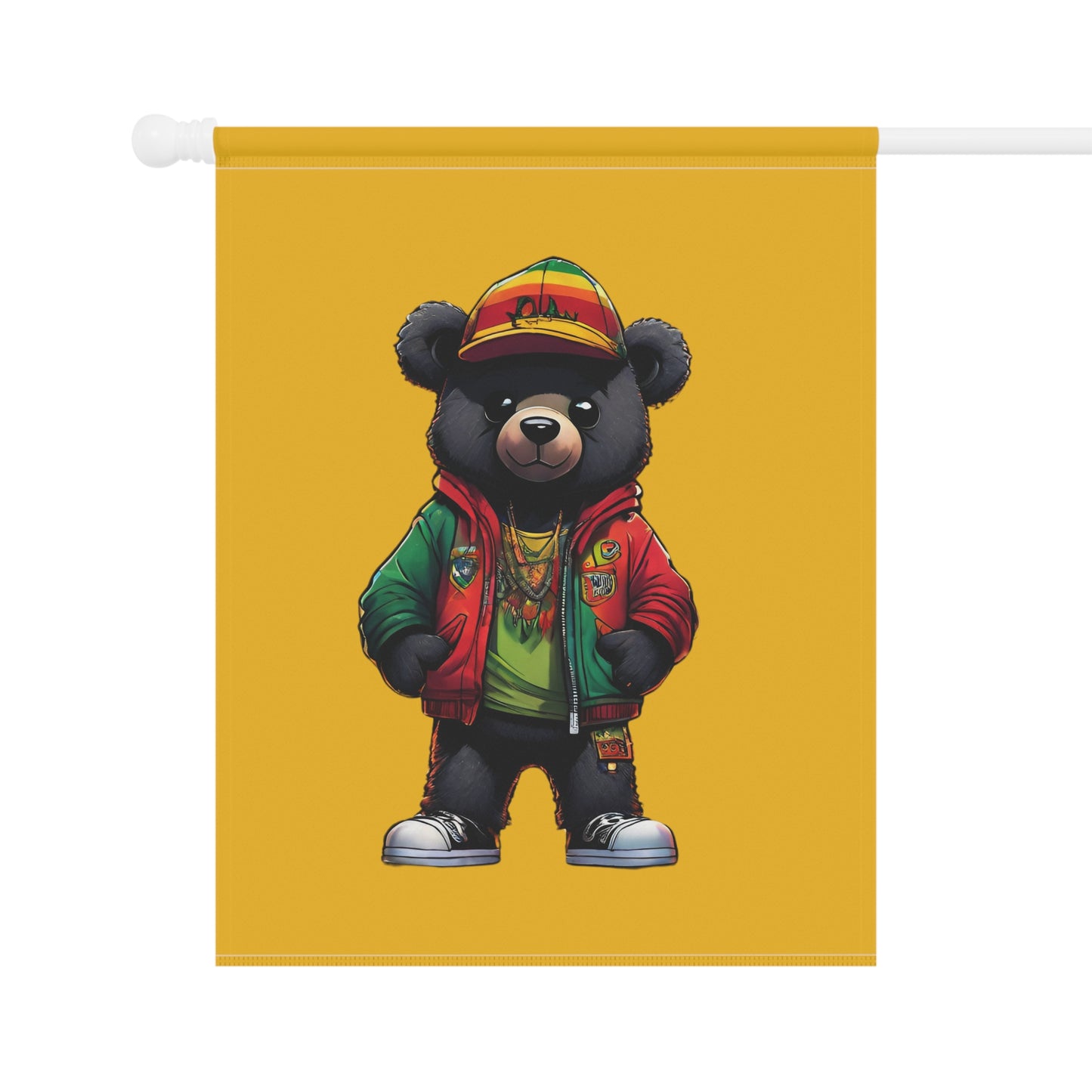 Rasta Bear Flag | House Banner | Black Gifts | Rasta Gifts
