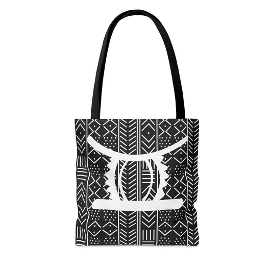 Black Ohene Adwa (King's Stool)Tote Bag
