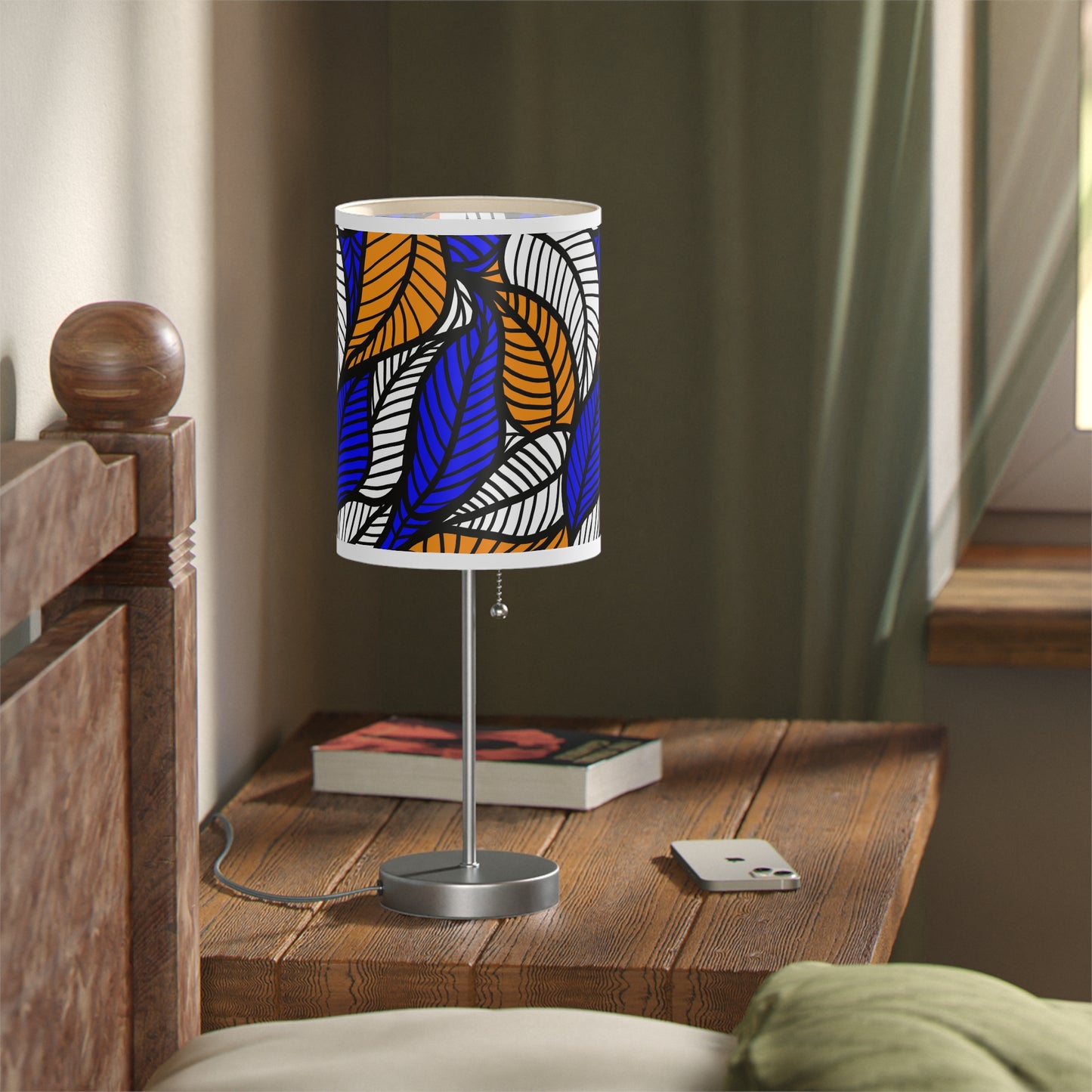 Blue Ankara Lamp on a Stand, US|CA plug