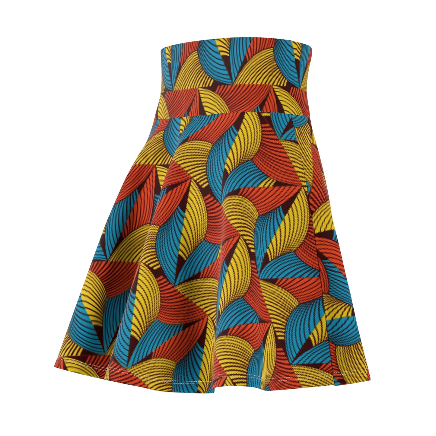 Ankara Leaf Women's Skater Skirt