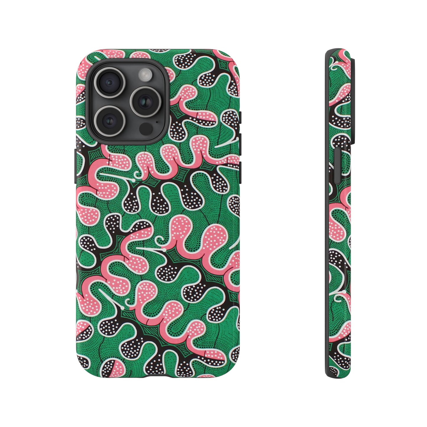 Green Pink iPhone Tough Cases | Ankara iPhone Case | Afrocentric iPhone Case