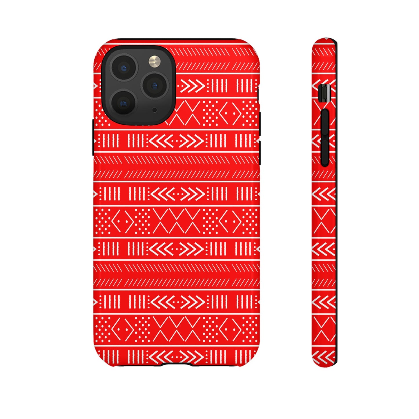Red and White iPhone Tough Cases | Mudcloth iPhone Case | Afrocentric iPhone Case