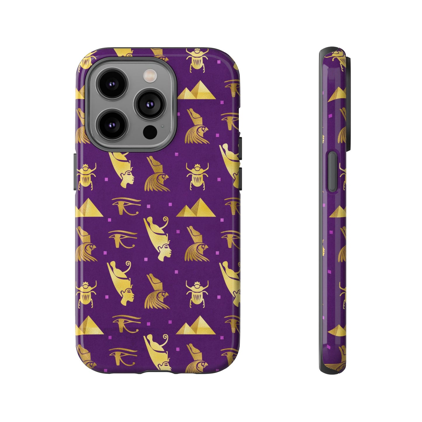 Purple and Gold Egyptian iPhone Tough Cases | Egyptian iPhone Case | Afrocentric iPhone Case