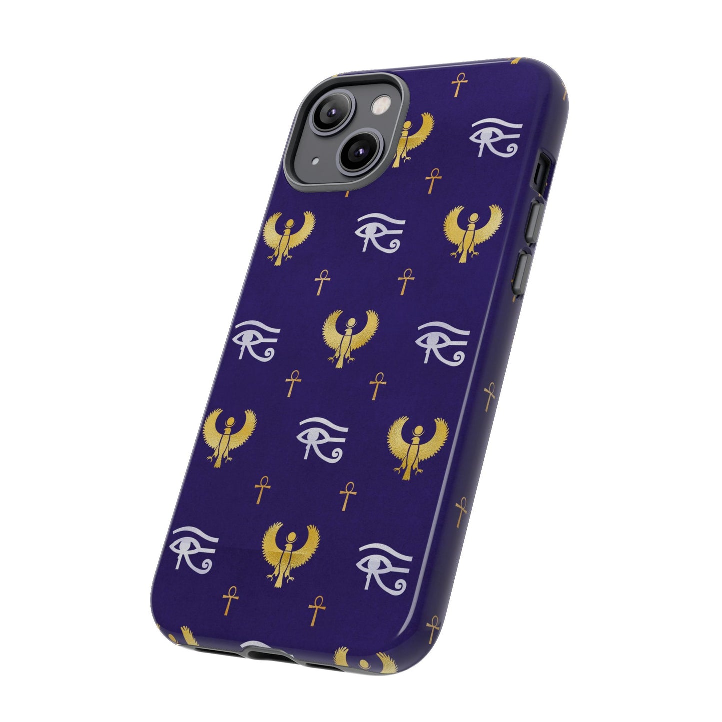 Blue Gold Egyptian iPhone Tough Cases | Egyptian iPhone Case | Afrocentric iPhone Case