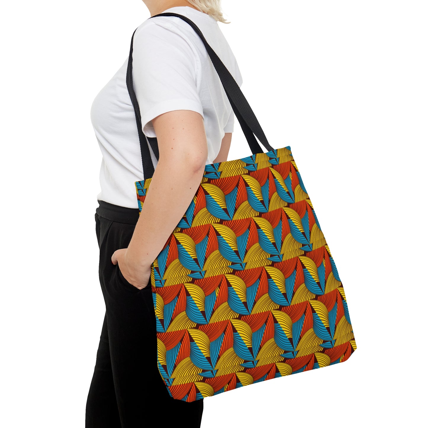 Orange Ankara Tote Bag