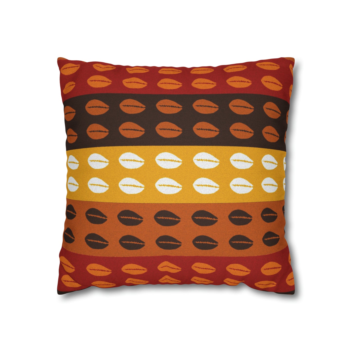 Colorful Cowrie Shell Square Pillow Case | Afrocentric Pillow Case