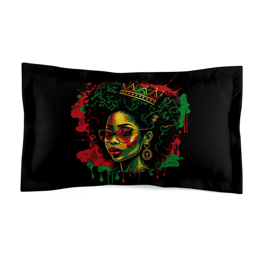 Black RBG Queen Microfiber Pillow Sham
