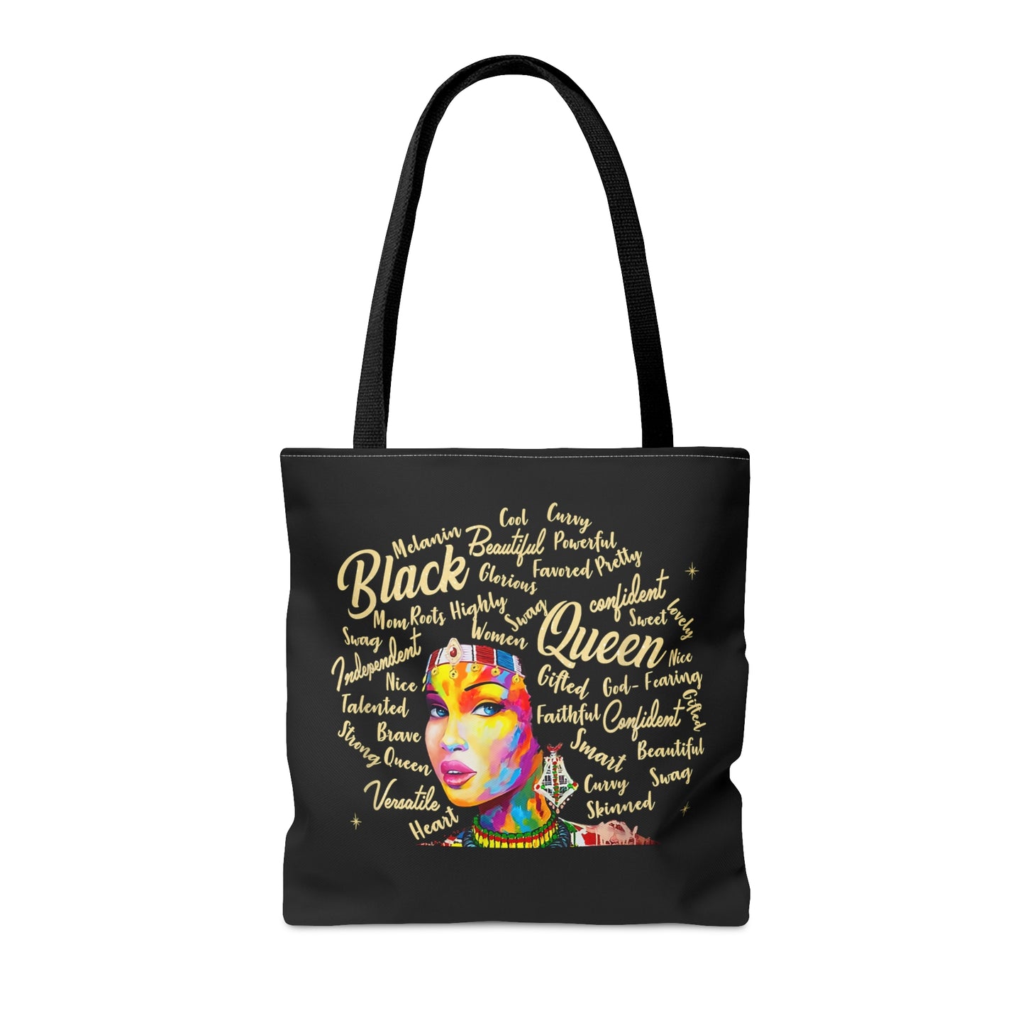 Personalized Black Queen Tote Bag