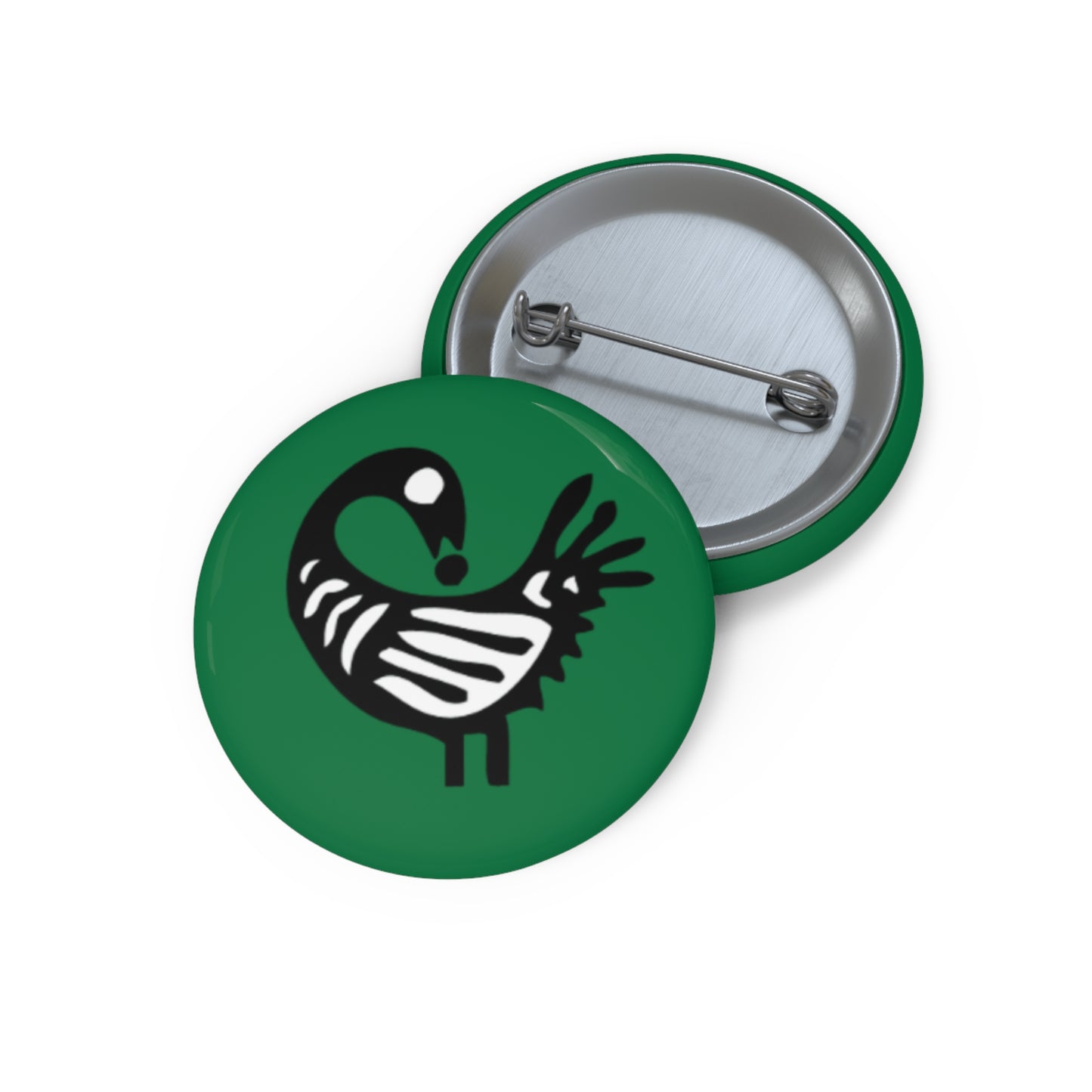 Green Pin Buttons - Sankofa Design | Unique African Accessories & Gifts
