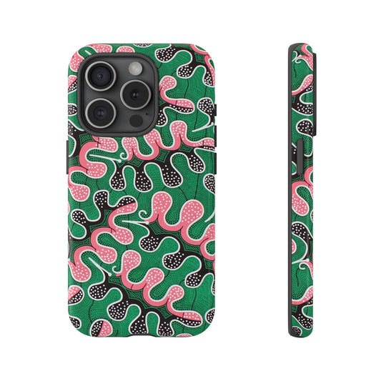 Green Pink iPhone Tough Cases | Ankara iPhone Case | Afrocentric iPhone Case
