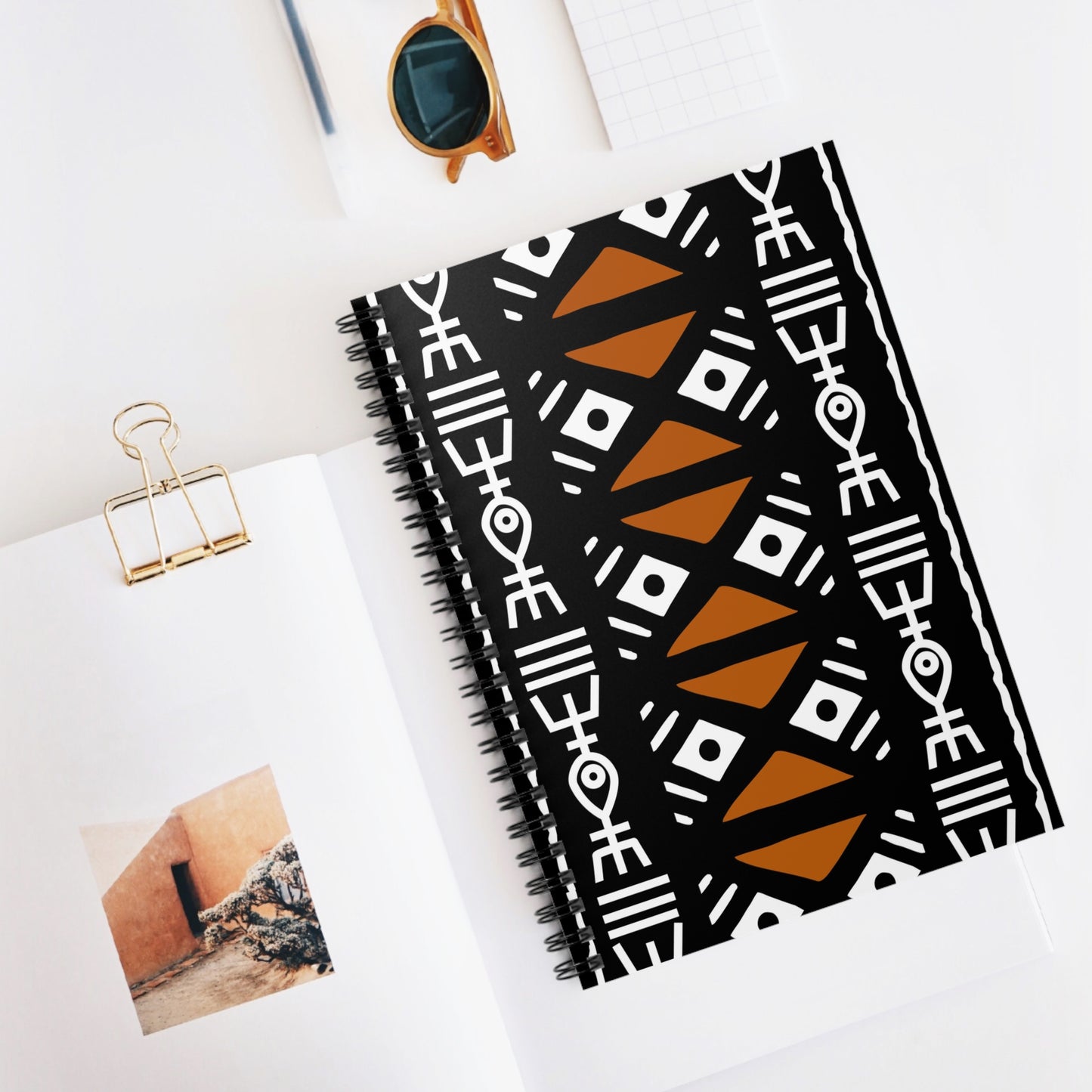 Mud Cloth Spiral Notebook - Ruled Line