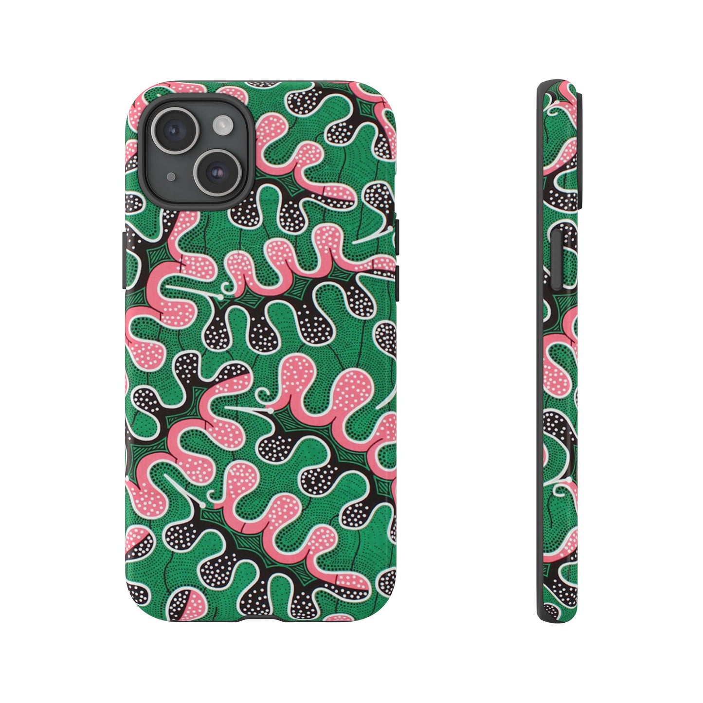 Green Pink iPhone Tough Cases | Ankara iPhone Case | Afrocentric iPhone Case