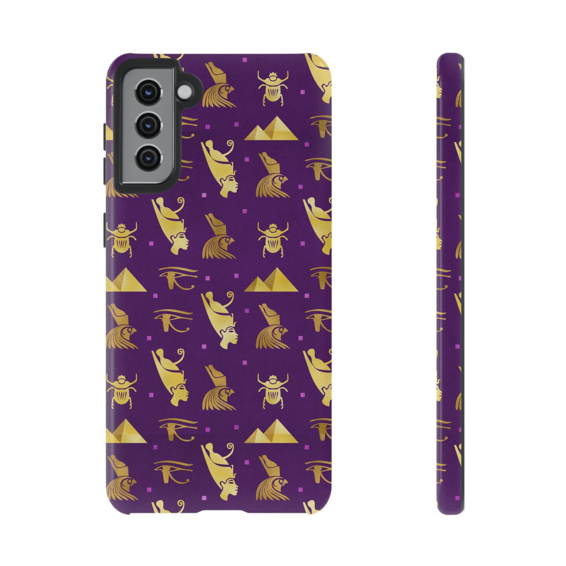 Purple and Gold Egyptian Samsung Tough Cases | African Samsung Case | Afrocentric Samsung Case | Egyptian Samsung Case