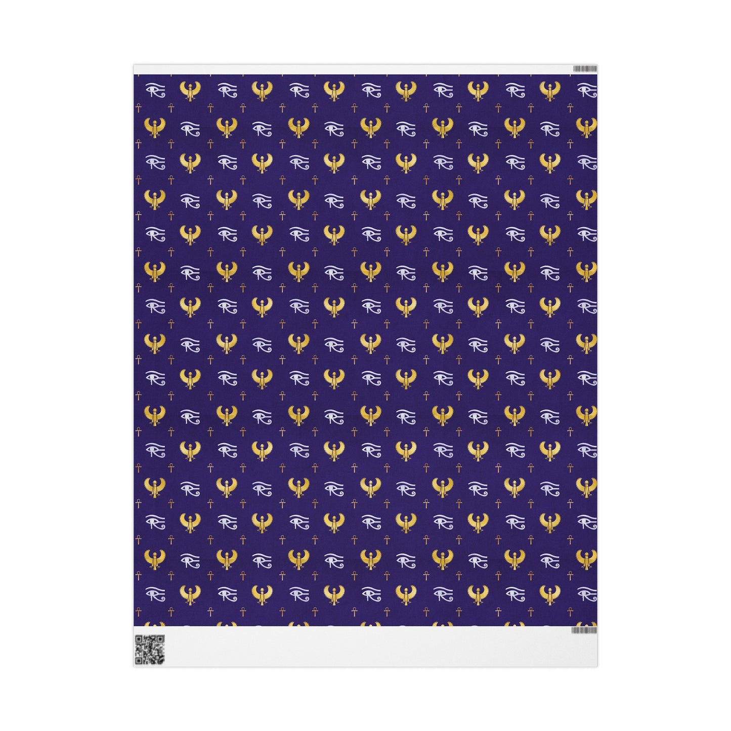 Blue Egyptian Wrapping Papers | Ankh Wrapping Paper | Afrocentric Wrapping Paper | Eye of Horus Craft Paper
