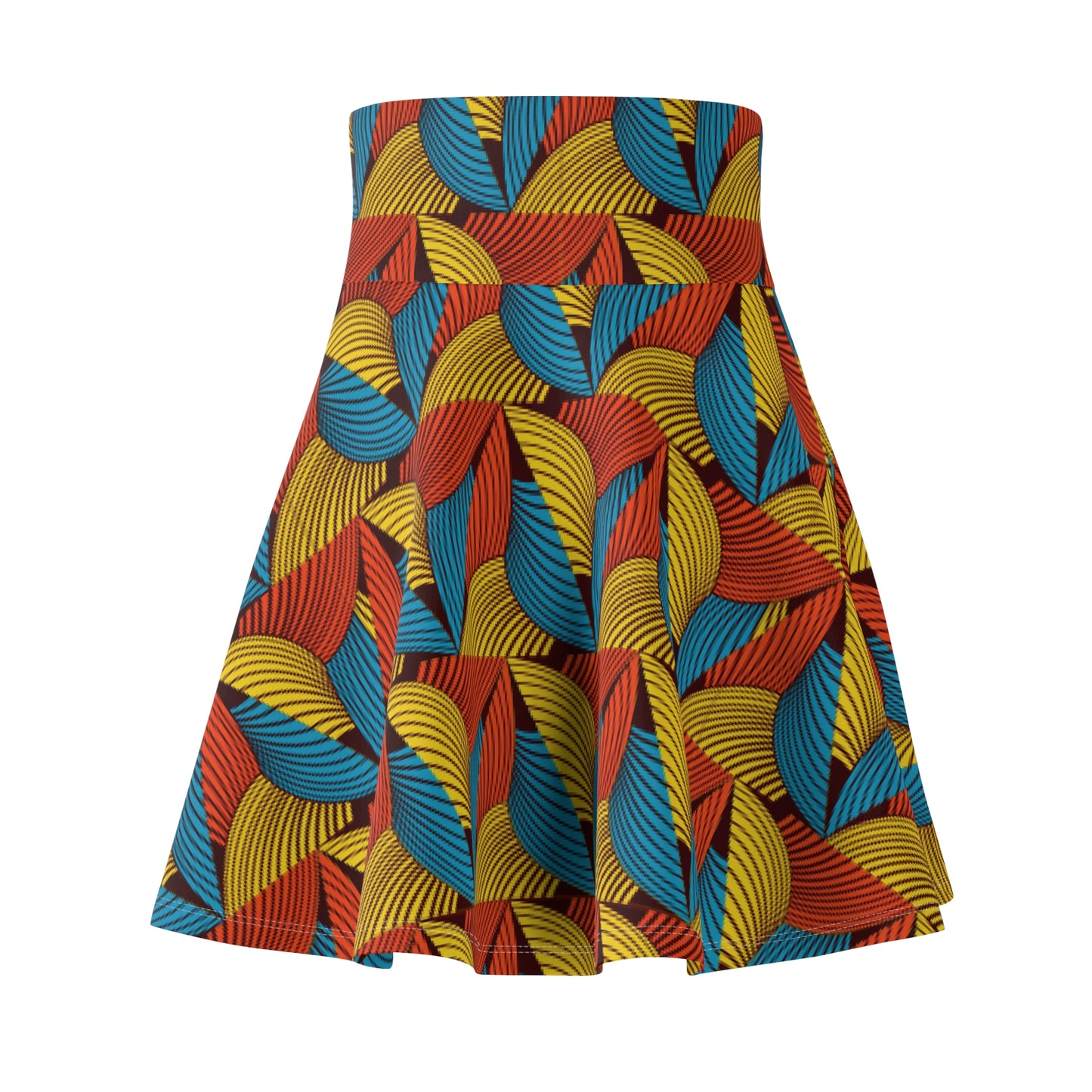 Ankara Leaf Women's Skater Skirt