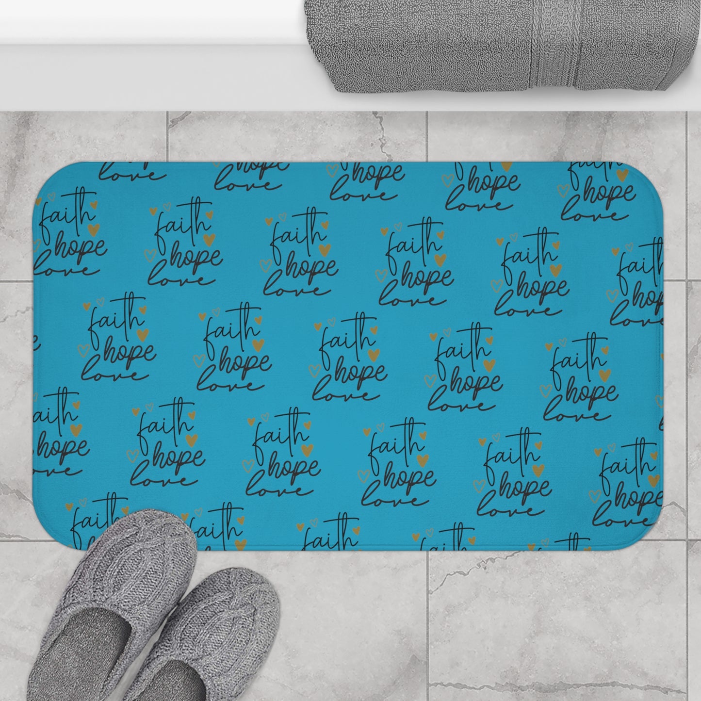 Faith Hope Love Bath Mat