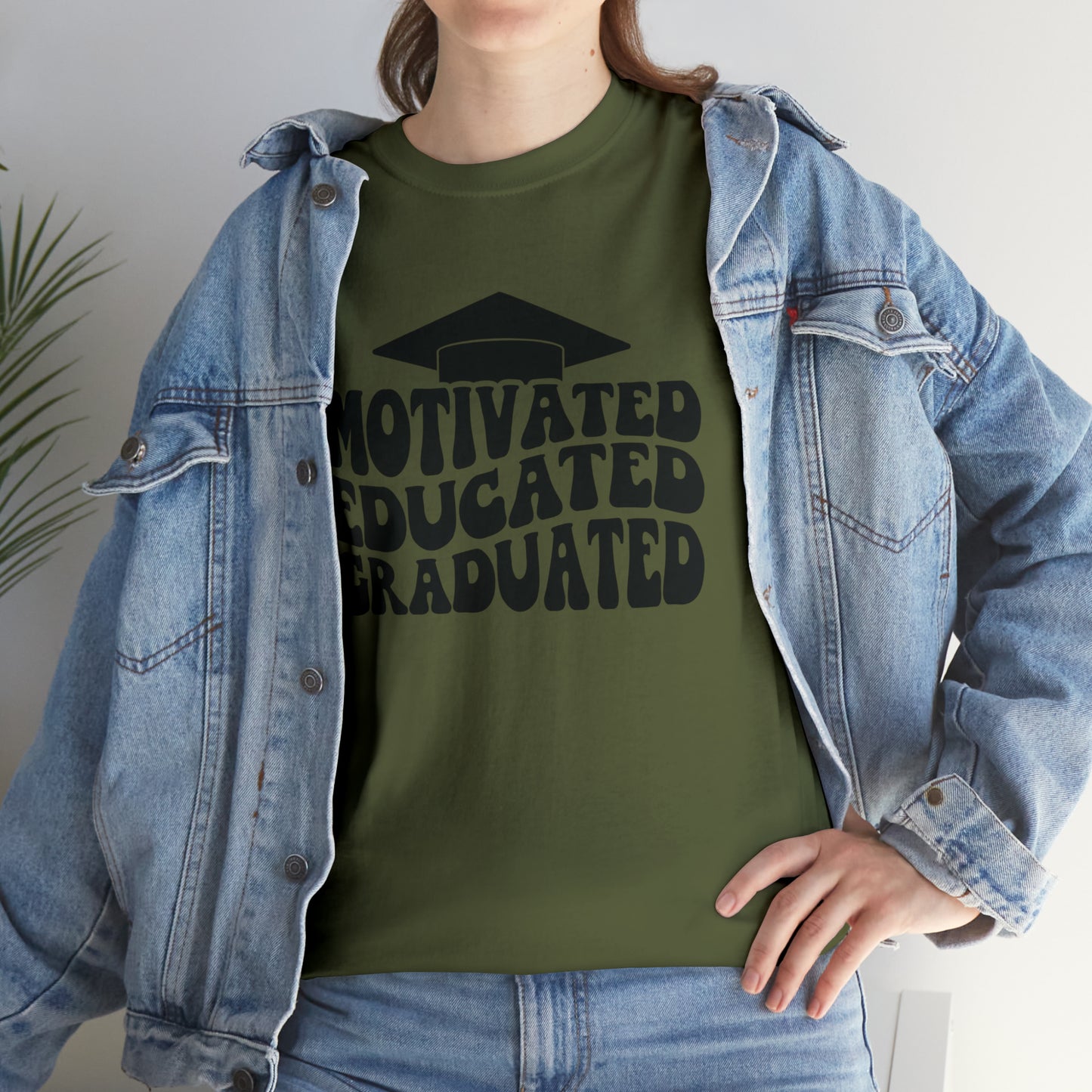Motivated..Educated..Graduated Cotton Tee